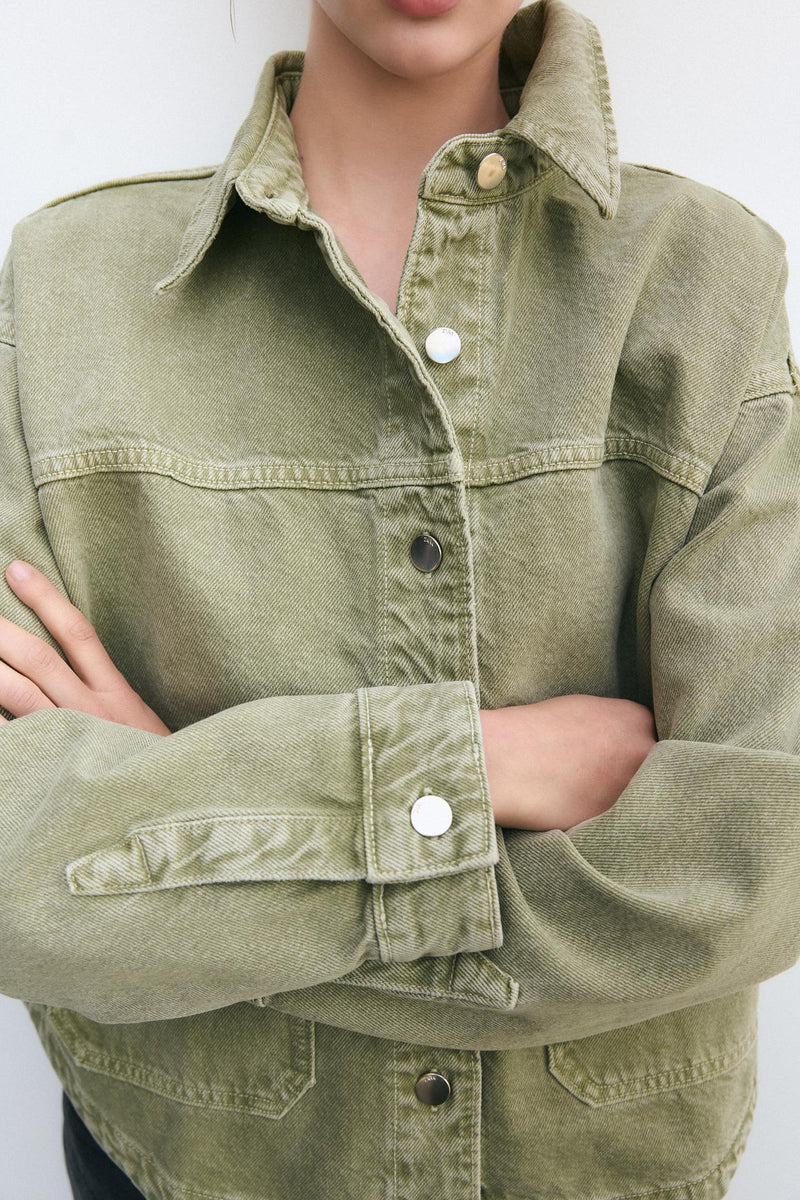 Khaki Denim Jacket