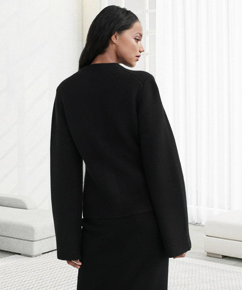 Buttoned Knit Cardigan