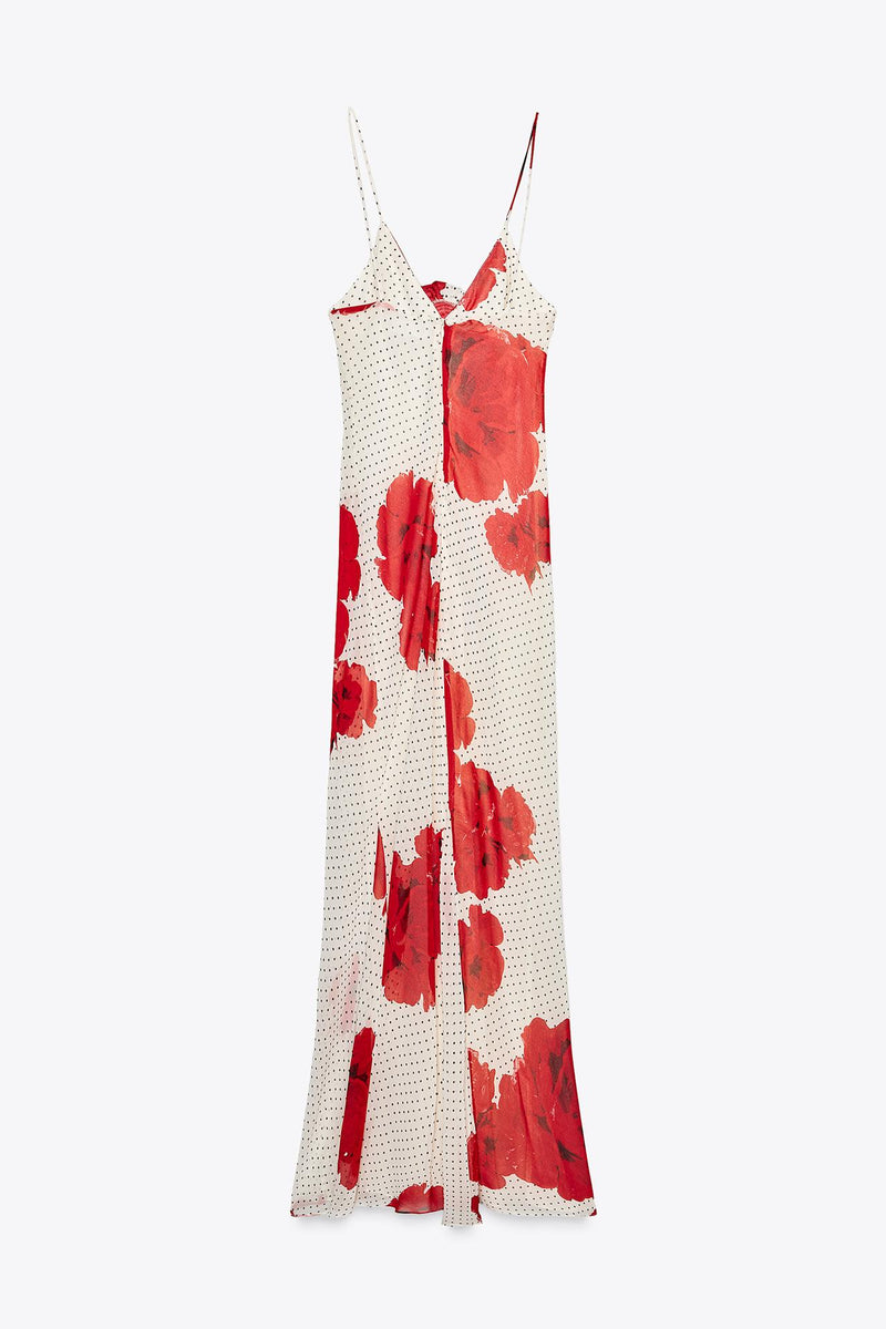 Poppy Dot Slip Dress