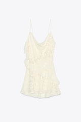 LILLY SEQUINNED RUFFLE MINI DRESS