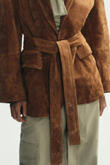 Suede Leather Blazer