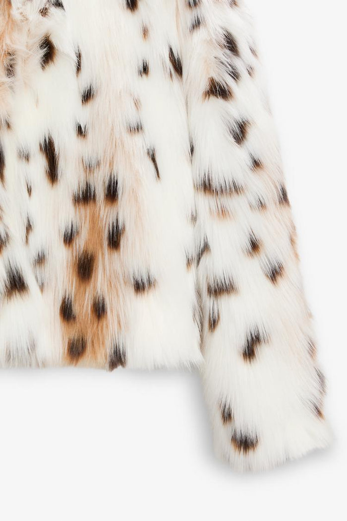 ジャケット・アウター SLY LEOPARD F/FUR FRONT HOOK COAT Leopard Winter Coat Fur Zipper | Leopard Print Faux Fur