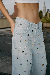 Crystallisé High-Waist Jeans