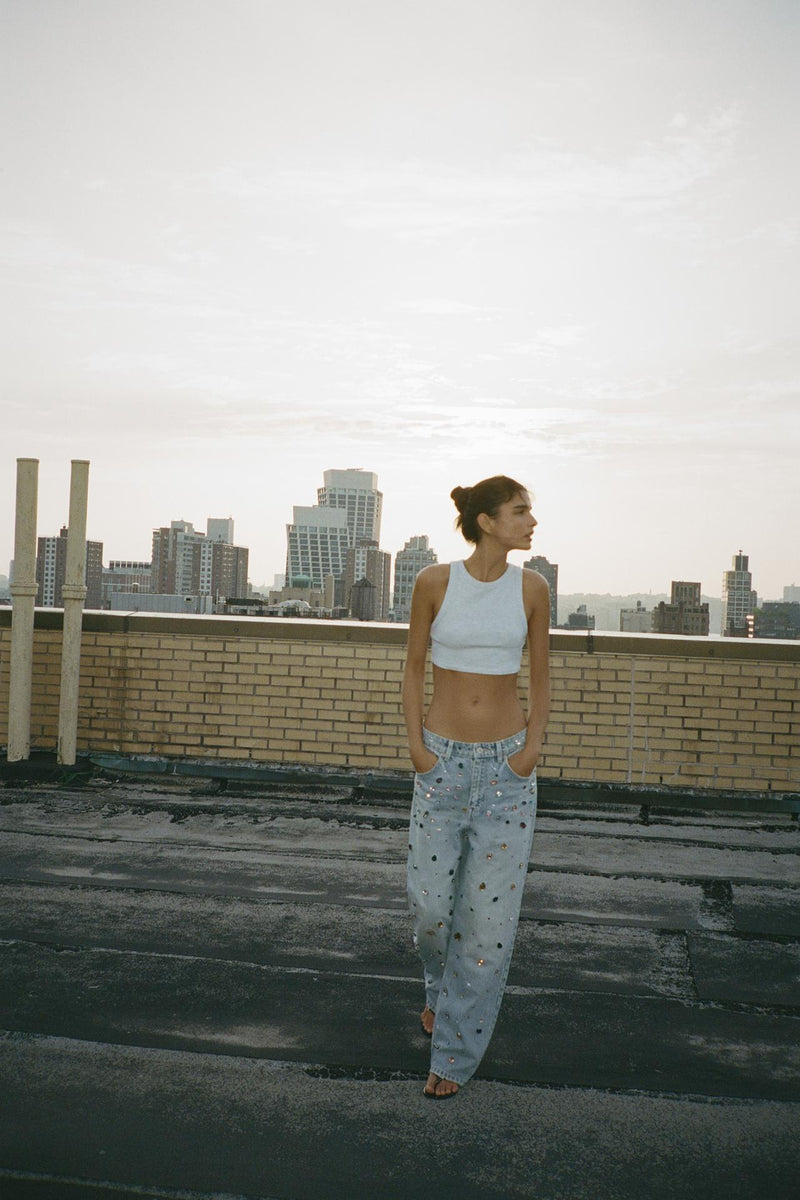 Crystallisé High-Waist Jeans
