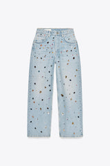 Crystallisé High-Waist Jeans