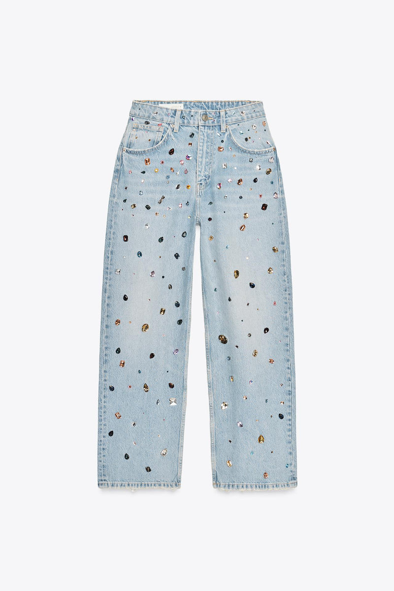 Crystallisé High-Waist Jeans