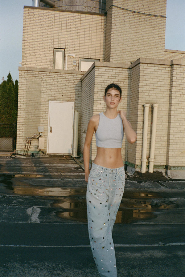 Crystallisé High-Waist Jeans