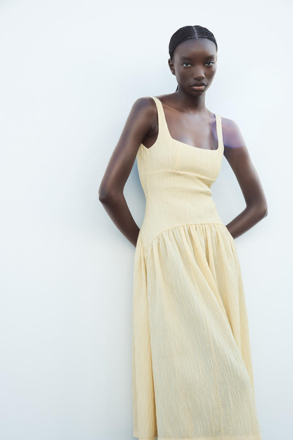 Mina Textured Midi Dress