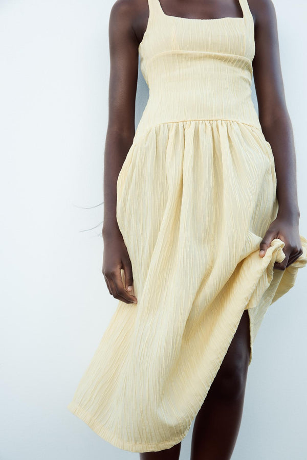 Mina Textured Midi Dress