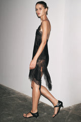 ASYMMETRIC LACE DRESS