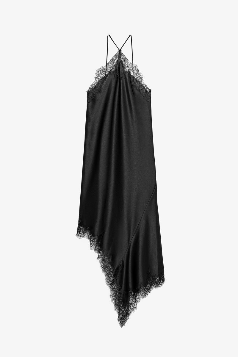 Iris Satin Lace Dress