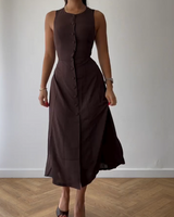 Monet Button Dress