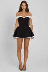 Bella Noir Contrast Dress