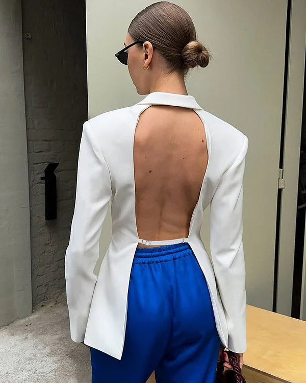 Renée Open Back Blazer