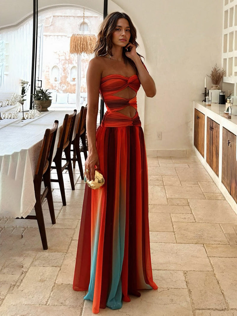Lucia Gradient Print Maxi Dress