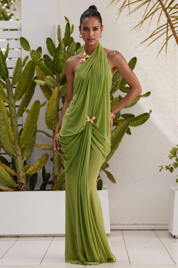 Sabrina Draped Maxi Dress