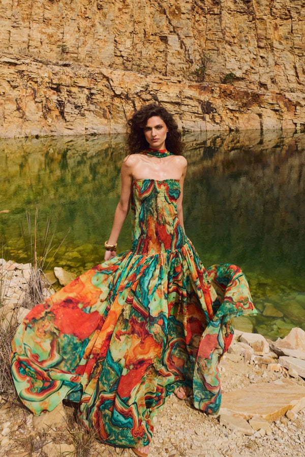 Valentina Print Maxi Dress