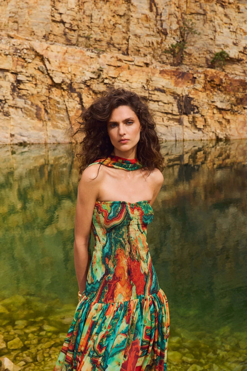 Valentina Print Maxi Dress