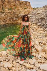Valentina Print Maxi Dress