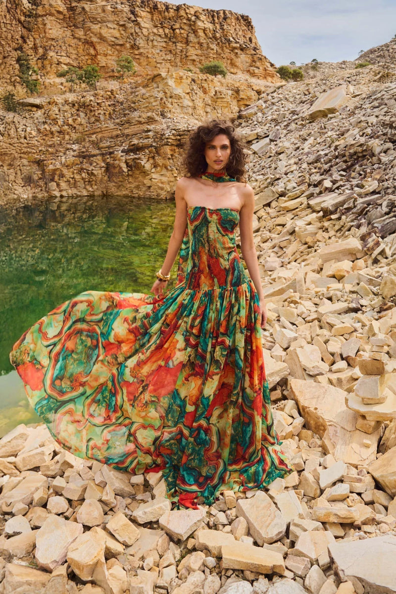 Valentina Print Maxi Dress