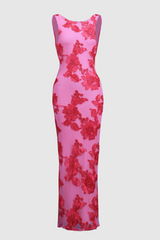 Riley Floral Mesh Maxi Dress