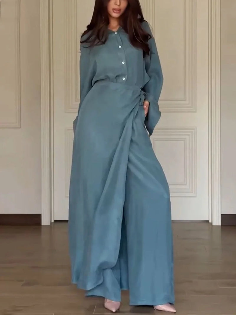 Gracie shirt + skirt pants set
