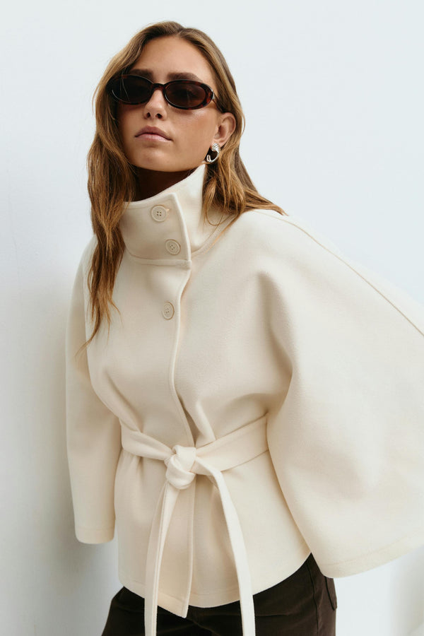 Trina Belt Cape Jacket