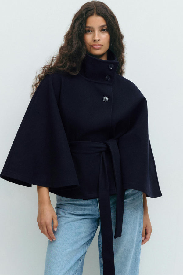 Trina Belt Cape Jacket