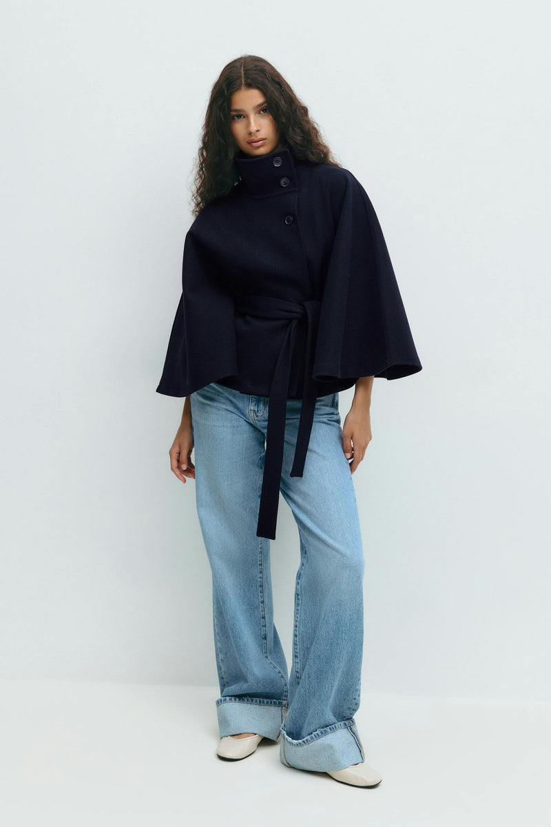 Trina Belt Cape Jacket