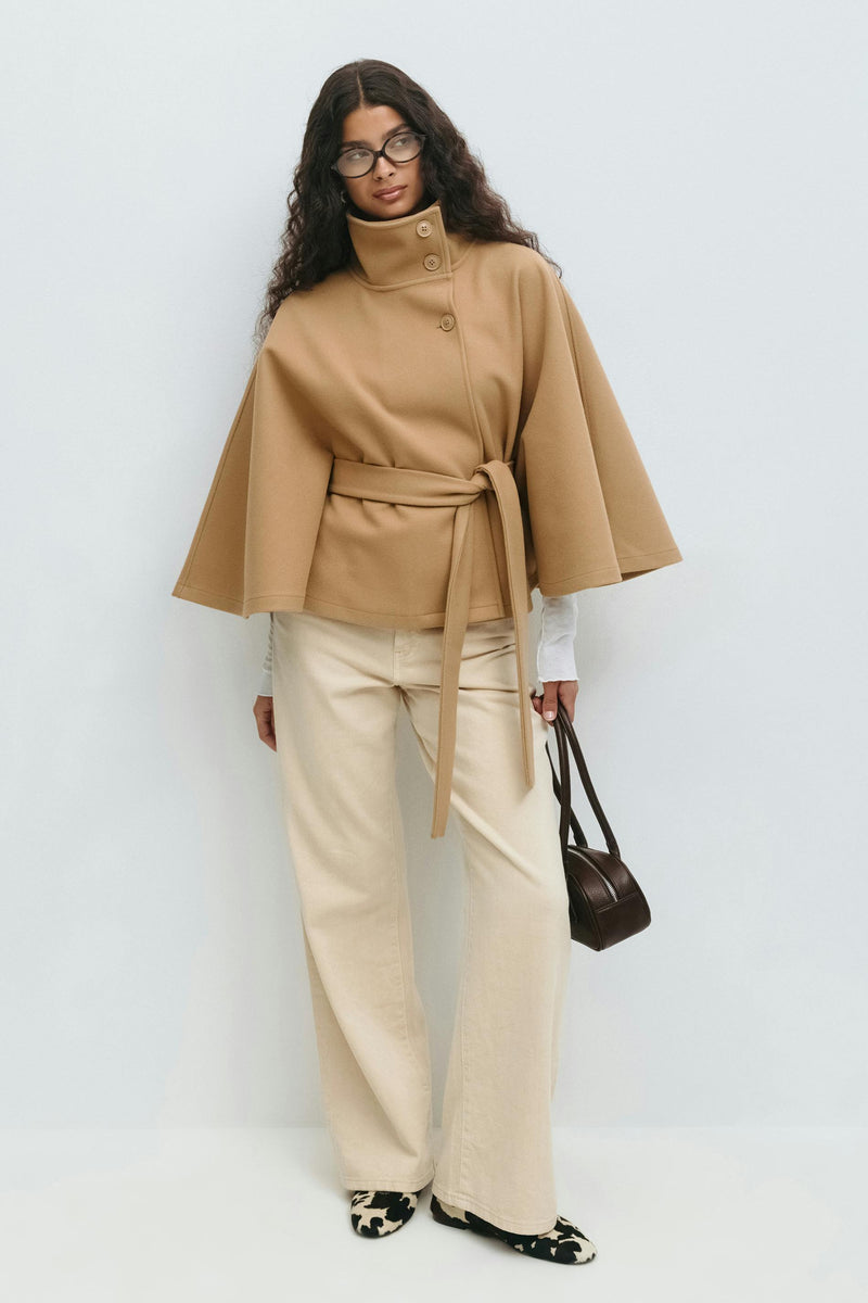 Trina Belt Cape Jacket