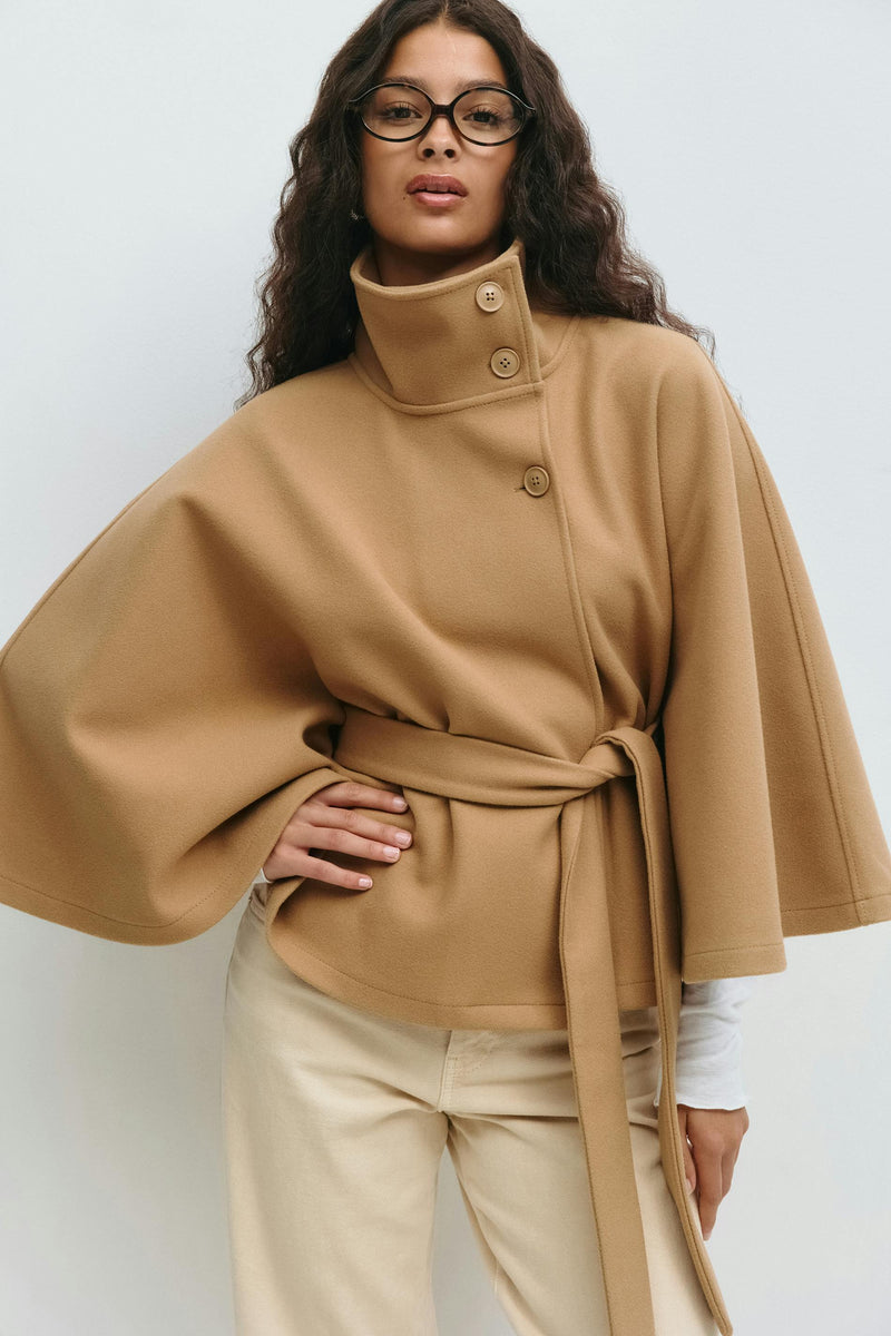 Trina Belt Cape Jacket