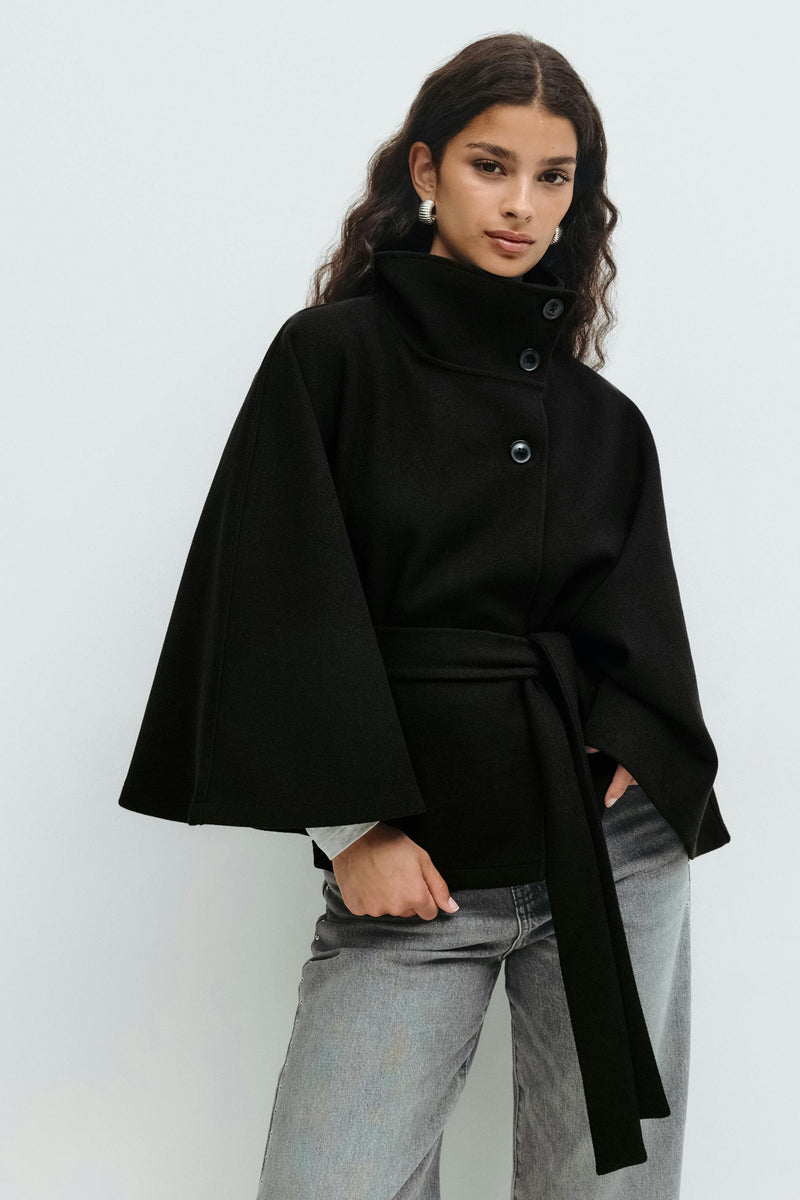 Trina Belt Cape Jacket