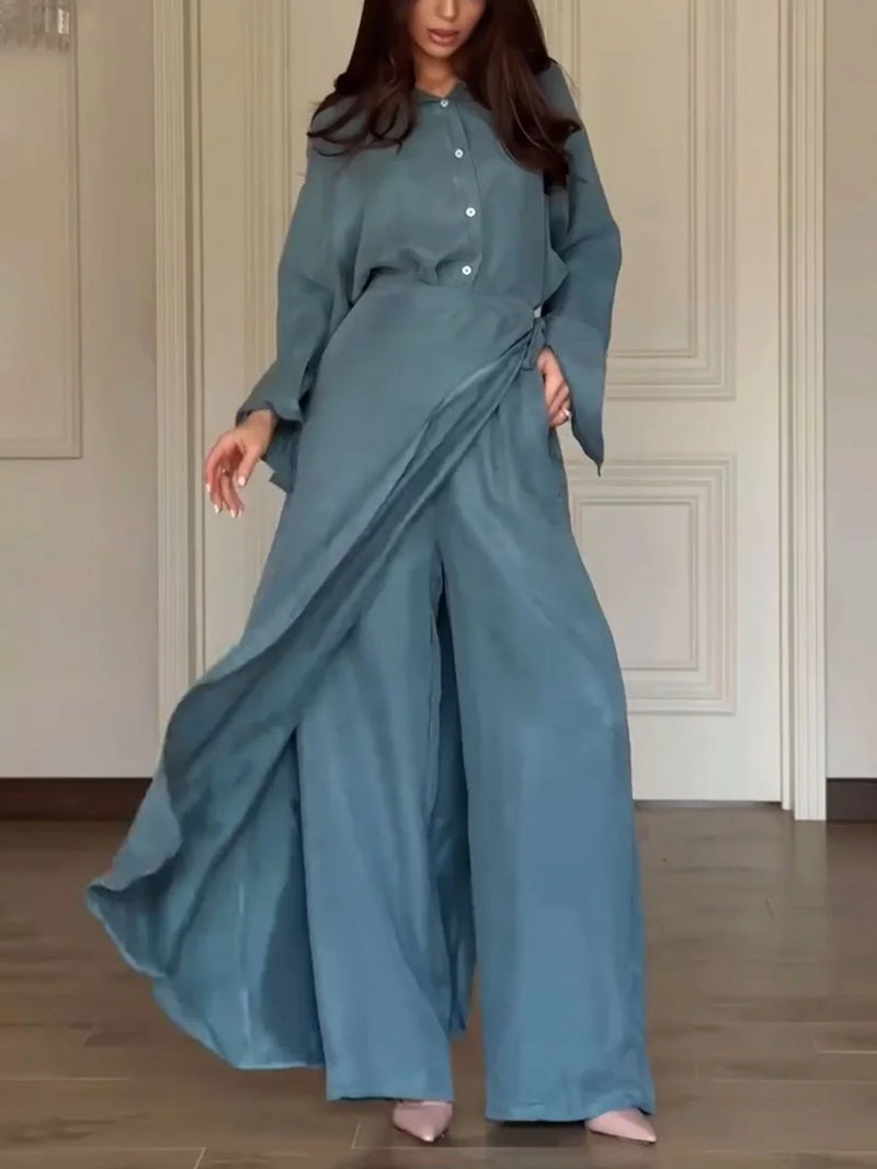 Gracie shirt + skirt pants set