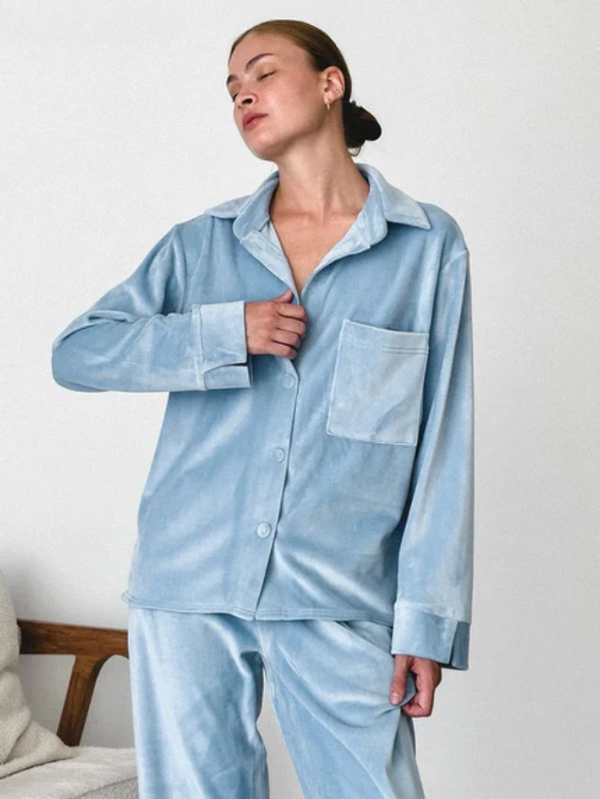 Alissa Baby Blue Pajama Set