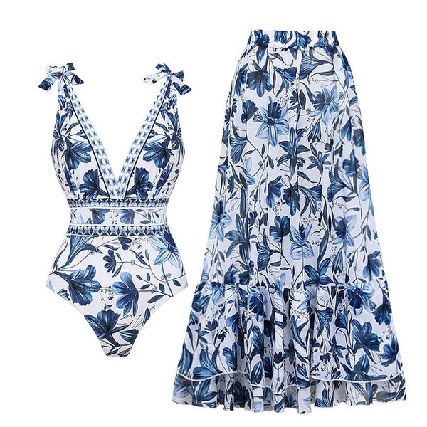 Floral Print Swimsuit Set
