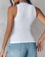 Ribbed Built-In Bra Tank
