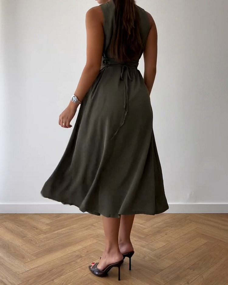 Monet Button Dress