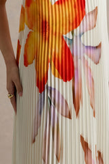 Tangerine Flower Maxi Dress