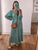 Puff Sleeve Floral Boho Maxi