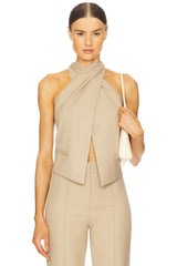 Cross Halter Neck Vest Top