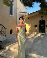 Emory Satin Backless Maxi Dress