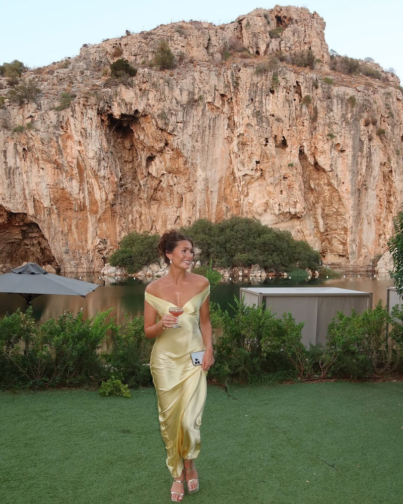 Emory Satin Backless Maxi Dress