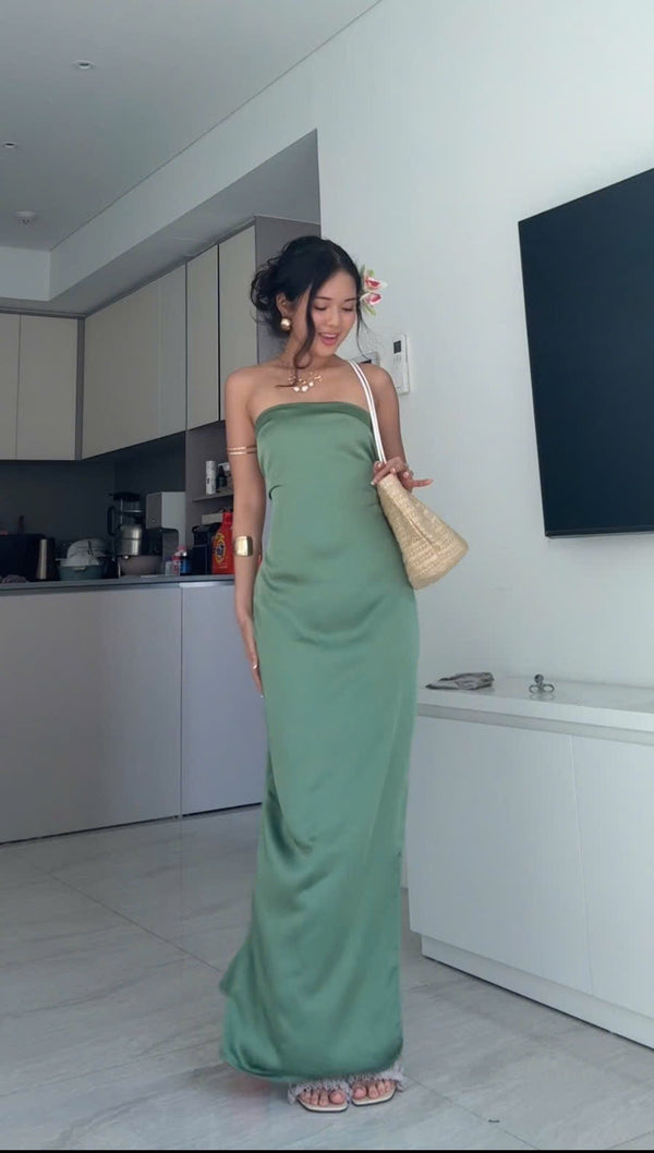 Maxi silk dress