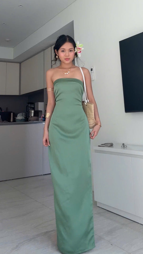 Maxi silk dress
