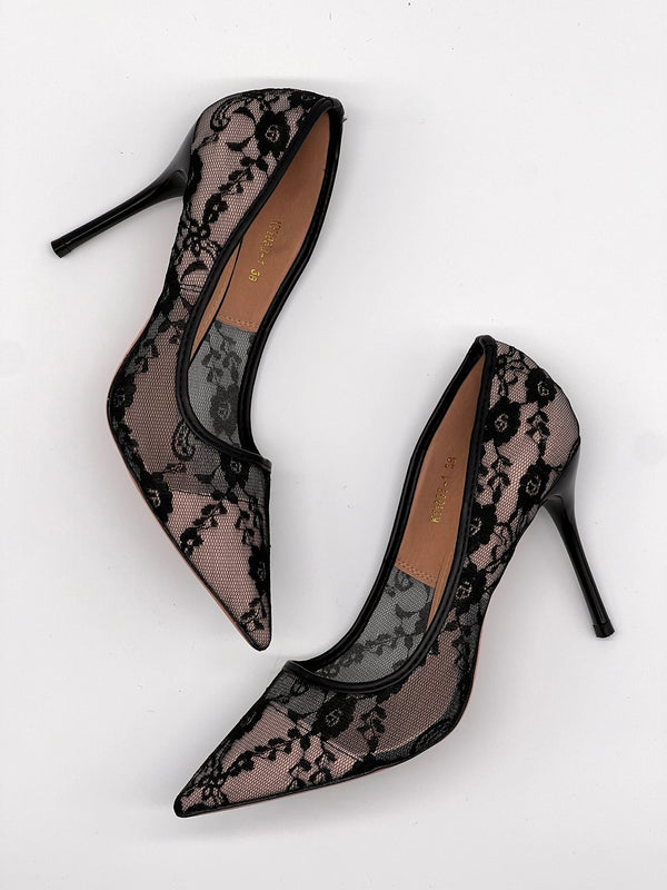 Willows Noire Lace Heels