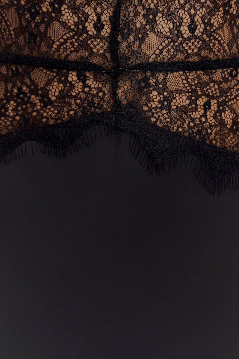 Noiréa Lace and Satin Dress - Luxurise Fashion - 