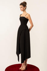 Ria Cape Slip Midi Dress