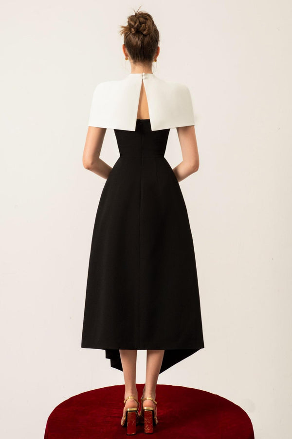 Ria Cape Slip Midi Dress