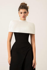 Ria Cape Slip Midi Dress