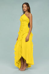 Lorelie Halter Dress - Lemon